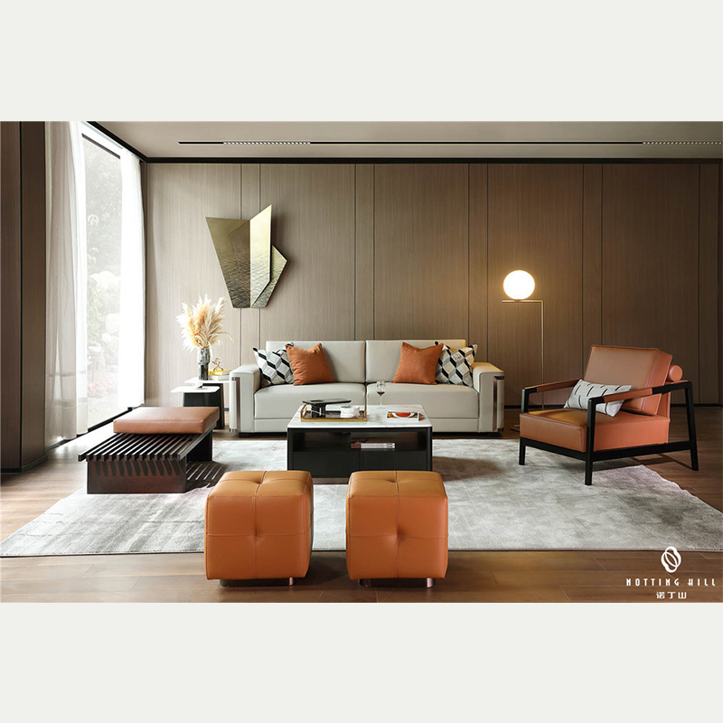 Moderno ug Karaang Estilo nga Upholstered Sofa Set