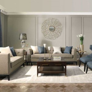 Modern Living Room Fabric Sofa Ṣeto