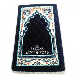 Ou rwarm personnalisé islamique voyage pliable rembourré velours épais tapis musulman prière tapis turc cadeau ensemble