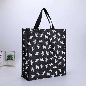 Grosir Tote Non Woven Bag karo Zipper Promosi Shopping Bag Reusable Bag