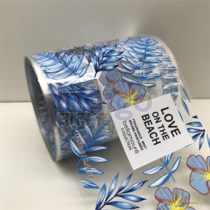Adhesiu d'etiqueta transparent impermeable de disseny personalitzat per a boira corporal de perfum HP Indigo