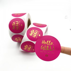 Lege priis Oanpast jo eigen ûntwerp Printing Adhesive Rûne Circle Labels Stickers HP Indigo