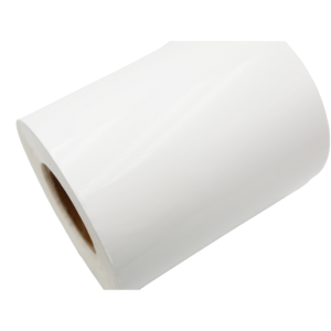 Glanzend witte PE/acryllijm/140gsm wit lossingspapier