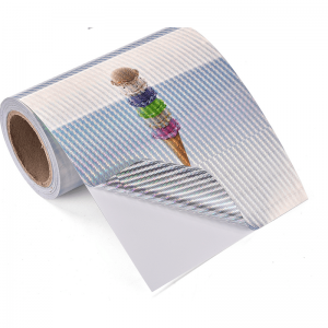 Autoadesivo di film PET olograficu metallicu stampabile à jet d'inchiostro è laser Sticker in vinile à jet d'inchiostro