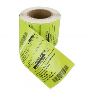 Pasgemaakte termiese kleefpapieretikette Posverpakking Gestuuretiketteplakkers