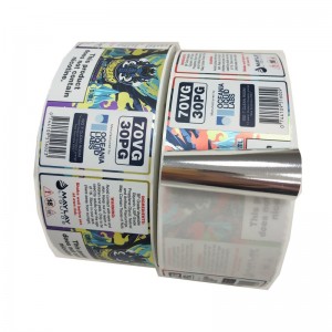 Etiqueta de embalaje de etiqueta adhesiva impermeable personalizada de alta calidad (Prensa digital HP Indigo 6900)