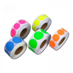 Vorgedrucktes selbstklebendes Etikett mit farbigen Punkten, Dankesaufkleber, Etiketten, Dateietiketten, A4-Format, Laser-Inkjet-Etikett