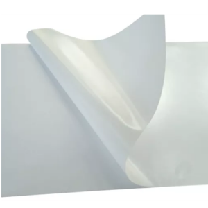 Foglio adesivo o rotolo di carta patinata semilucida autoadesiva a base d'acqua