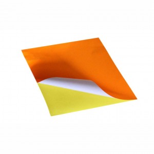 Carta arancione fluorescente autoadesiva di alta qualità per carte di etichette autoadesive