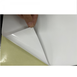 OEM Eco-bedekte termiese papierrolletjies etiketmateriaal jumborolle plakker geel glaspapier