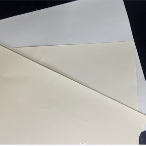 OEM semi glossy paper rolls label material jumbo rolls sticker yellow glassine paper