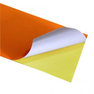 Papier orange fluorescent auto-adhésif de haute qualité pour papiers d'étiquettes autocollantes