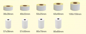 Hoë kwaliteit leeg waterdigte pasgemaakte logo Direkte termiese versending etiket druk strepieskode etiket selfklevende papier etiket plakker