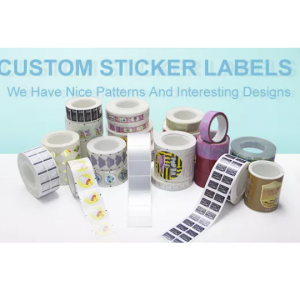 Self Adhesive Customized Printing Label Stiker Foil Emas Bening Transparan Terima Kasih Stiker Logo Kustom