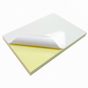 OEM अर्ध चमकदार पेपर रोल लेबल सामग्री जंबो रोल स्टिकर पीला ग्लासिन पेपर