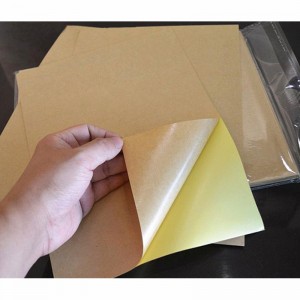Kraft Sticker Paper in Rolls Anti-osmosis Factory Direct Supply Good Ink Absorption A4 Self Adhesive