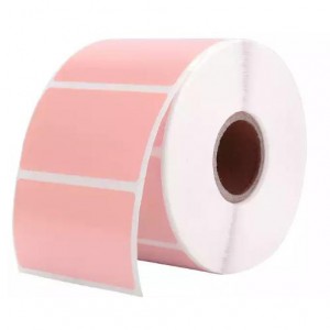 Vendita calda di alta qualità adesivi di carta di codice a barre di colore / bianco semilucido etichette termiche dirette 2,25 x 1,25 pollici