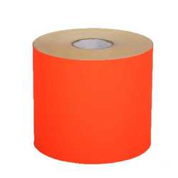 Héich Qualitéit Laser Labels orange florescent Pabeier Sticker Label Roll fir personaliséiert Stickeren