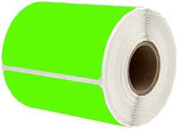 Ысык сатуу жана жогорку сапаттагы лазердик энбелгилер Жекечелештирилген чаптамалар үчүн Green Florescent Paper Sticker Label Roll