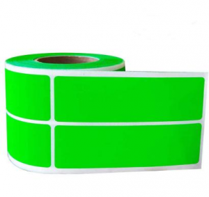 Hot Sale og højkvalitets laseretiketter Grønne fluorescerende papirklistermærkerulle til personlige klistermærker