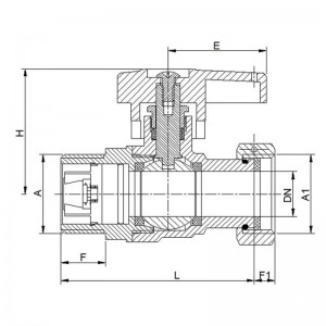 Art. TS 2001 water meter valve with internal check cartridge