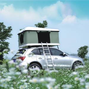 Hard top straight-up roof tent