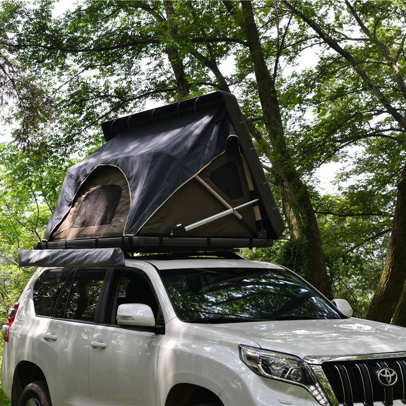 Namiot na dach samochodowy z twardym dachem / ręczny namiot na dach samochodowy ze sztywnym dachem Obraz wyróżniony
