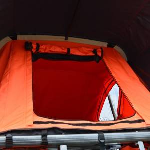 Miękki namiot samochodowy na dach - składany ręcznie z gzymsem