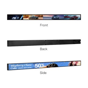 Zkong 35,6 inci wifi TFT iklan digital ujung rak stretched bar layar LCD