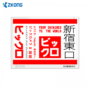 Zkong Supermark 13.3 duim digitale E-ink-prysetiket ESL elektroniese etiketrak E-ink raketiket esl-etiket