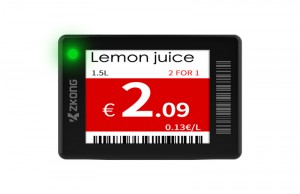 Zkong 1.8pulgada nga Supermarket Epaper ESL Electronic Retail Price Tag