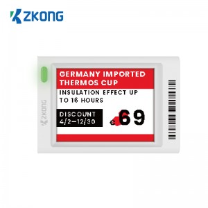 Zkong 1.8 inch E-paper Digital Price Display Produsen Label ESL E Tag Tinta kanggo Gudang