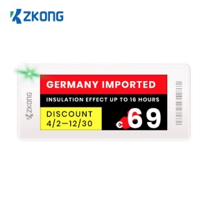 „Zkong Multicolor 5.0 Frequency“ prekybos centro lentynų etiketė Elektroninė skaitmeninė kainų etiketė