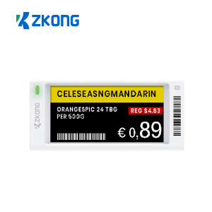 Zkong visokokvalitetna naljepnica s cijenom u malom supermarketu, elektronička NFC oznaka na polici, zaslon pametne naljepnice