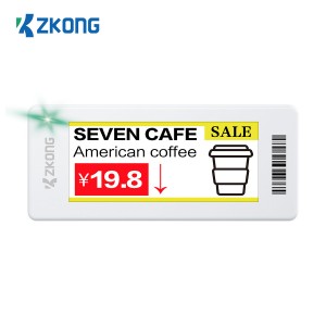 Zkong 3 انچ سوپر مارکیټ بریښنایی قیمت ټاګ بریښنایی شیلف لیبلونه ملټي کلر اینک ډسپلے