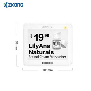Etiqueta de precio electrónica negra blanca más nueva de Zkong con etiqueta de tamaño popular Etiqueta de precio digital de supermercado