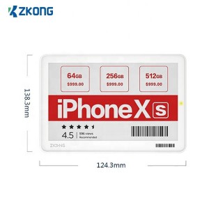 Etiqueta electrónica del estante de la etiqueta de precio electrónica de la exhibición del eink del varios tamaño de Zkong