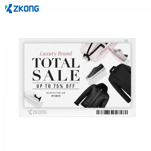 Zkong 7,5 дюймдук Digital Price Tags Display Электрондук текче энбелгиси