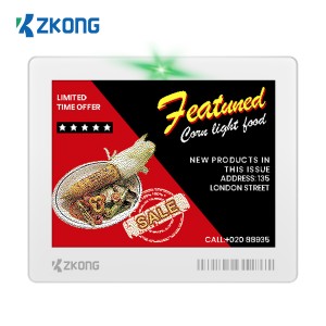 Zkong 4.2 inç Dört renkli E-kağıt Ekran Eink Ekran Elektronik Dijital Fiyat Etiketi Süpermarket Dijital Etiketler