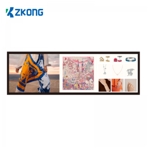 Zkong 29 tommu Wifi Tft Digital Stretched Bar LCD Skjár Stafrænt veggspjald og merki