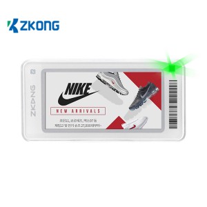 Zkong etiquetas de prateleira digital NFC ESL de 2,13 polegadas e etiqueta de preço de tinta para lojas de varejo