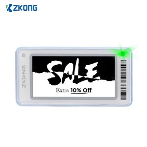 Zkong 2.6 انچ سیاہ اور سفید قیمت کا لیبل ESL ڈیجیٹل قیمت کا ٹیگ الیکٹرانک شیلف لیبل سپر مارکیٹ کے کم درجہ حرارت کے منظر نامے کے لیے