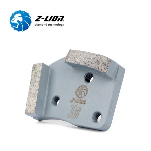 Metal bond double bar diamond grinding plates for Contec floor grinders for concrete floor surface preparation and restoration