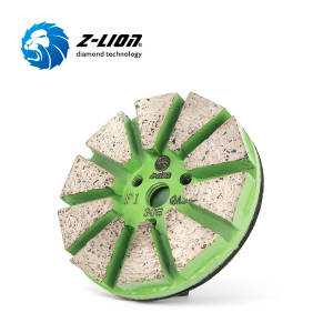 Metal bond 10 segment diamond grinding puck for concrete floor lippage removal and rough surface grinding
