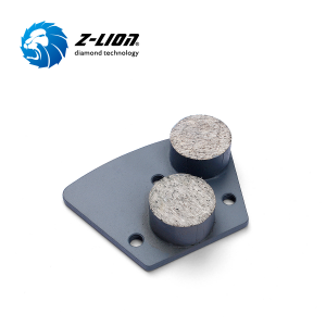 Metal bond double button trapezoid diamond grinding plate for concrete floor surface preparation