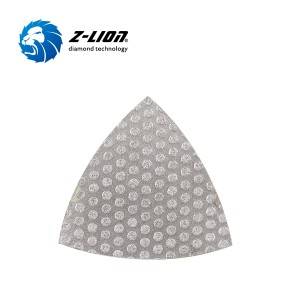 Vacuum brazed Triangle diamond polishing pads for grinding and polishing corners and edges