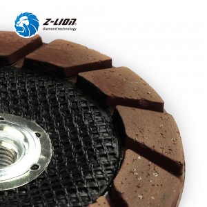 Ceramic diamond cup wheel for concrete grinding and polishing