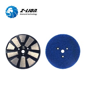 Z-LION Patented design metal bond 10 segment diamond grinding disc for concrete surface grinding and preparation