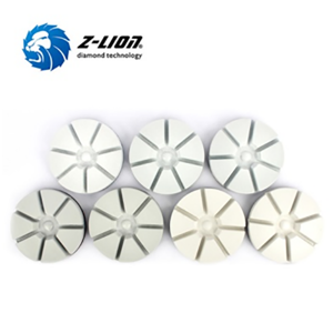 Dry resin diamond polishing pad for concrete floor polishing