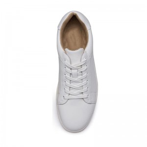Նորաձև սպիտակ տղամարդկանց սքեյթբորդ կոշիկներ բացօթյա քայլելու բիզնես կոշիկներ